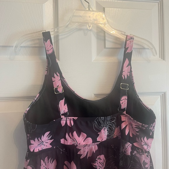 Women Plus Size Tropical Print 2 Piece Swimsuit Bathing Suit Tankini Set 14W 16W - Picture 8 of 12